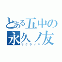 とある五中の永久ノ友（サクラノキ）