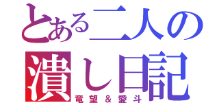 とある二人の潰し日記（竜望＆愛斗）