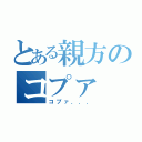 とある親方のコプァ（コプァ．．．）