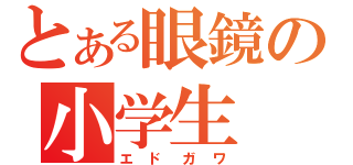 とある眼鏡の小学生（エドガワ）