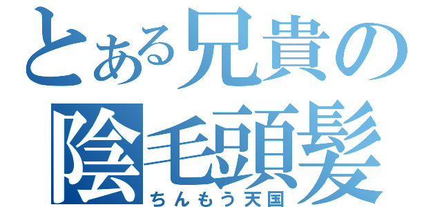 とある兄貴の陰毛頭髪（ちんもう天国）