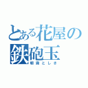 とある花屋の鉄砲玉（朝霧としき）