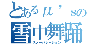 とあるμ'ｓの雪中舞踊（スノーハレーション）