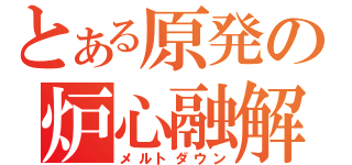 とある原発の炉心融解（メルトダウン）