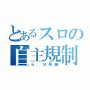 とあるスロの自主規制（５．９号機）