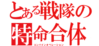 とある戦隊の特命合体（コンバインオペレーション）