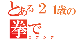 とある２１歳の拳で（コブシデ）