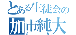 とある生徒会の加市純大（さる）