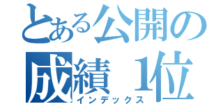 とある公開の成績１位（インデックス）