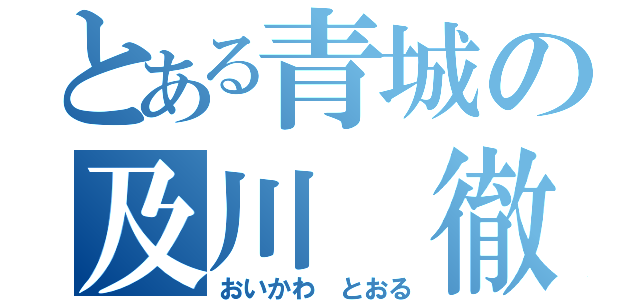 とある青城の及川　徹（おいかわ　とおる）