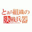 とある組織の決戦兵器（エヴァンゲリヲン）