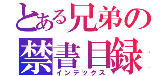 とある兄弟の禁書目録（インデックス）