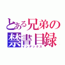 とある兄弟の禁書目録（インデックス）