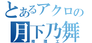 とあるアクロの月下乃舞（修理工）