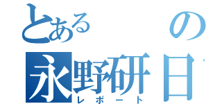 とあるの永野研日記（レポート）