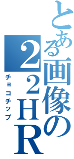 とある画像の２２ＨＲ（チョコチップ）