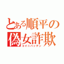 とある順平の偽女詐欺（コイニハッテン）