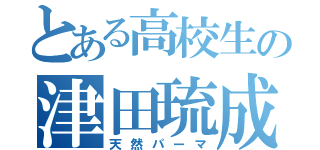 とある高校生の津田琉成（天然パーマ）