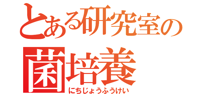 とある研究室の菌培養（にちじょうふうけい）