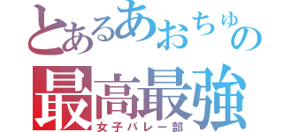 とあるあおちゅうの最高最強集団（女子バレー部）