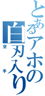 とあるアホの白刃入りⅡ（空手）