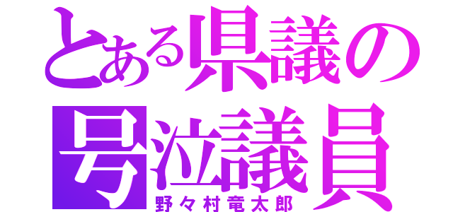 とある県議の号泣議員（野々村竜太郎）