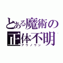 とある魔術の正体不明（アウノウン）