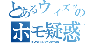 とあるウィズッターのホモ疑惑（ホモが多いってハッキリわかんだね）