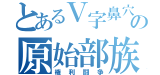 とあるＶ字鼻穴の原始部族（権利闘争）