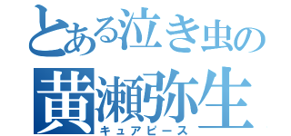 とある泣き虫の黄瀬弥生（キュアピース）