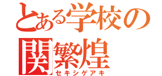 とある学校の関繁煌（セキシゲアキ）