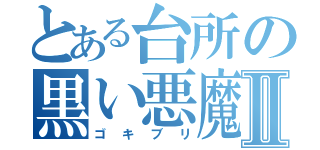 とある台所の黒い悪魔Ⅱ（ゴキブリ）