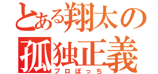 とある翔太の孤独正義（プロぼっち）