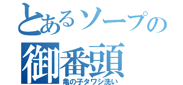 とあるソープの御番頭（亀の子タワシ洗い）