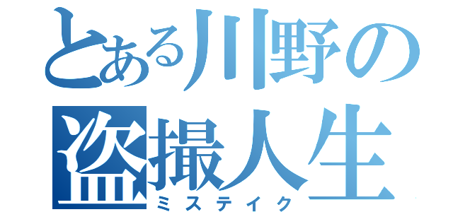 とある川野の盗撮人生（ミステイク）