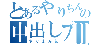 とあるやりちんの中出しプレイⅡ（やりまんに）