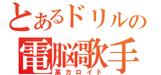 とあるドリルの電脳歌手（某カロイド）