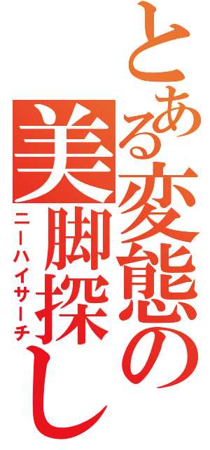 とある変態の美脚探し（ニーハイサーチ）