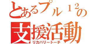 とあるプル１２の支援活動（リカバリートーチ）