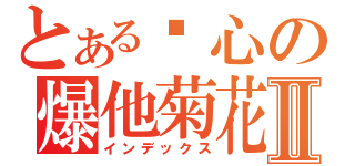 とある剑心の爆他菊花Ⅱ（インデックス）