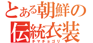 とある朝鮮の伝統衣装（チマチョゴリ）