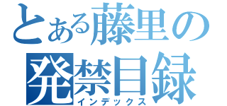 とある藤里の発禁目録（インデックス）