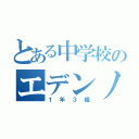 とある中学校のエデンノ園（１年３組）