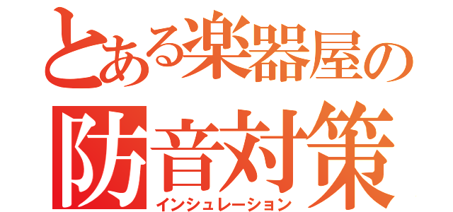 とある楽器屋の防音対策（インシュレーション）