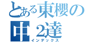 とある東櫻の中２達（インデックス）