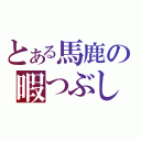 とある馬鹿の暇つぶし（）