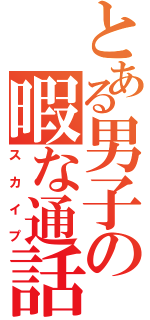 とある男子の暇な通話（スカイプ）