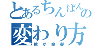 とあるちんぱんの変わり方（猿が金髪）