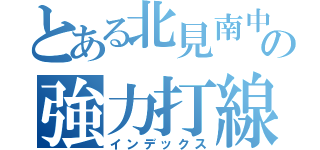 とある北見南中の強力打線（インデックス）