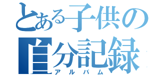 とある子供の自分記録（アルバム）